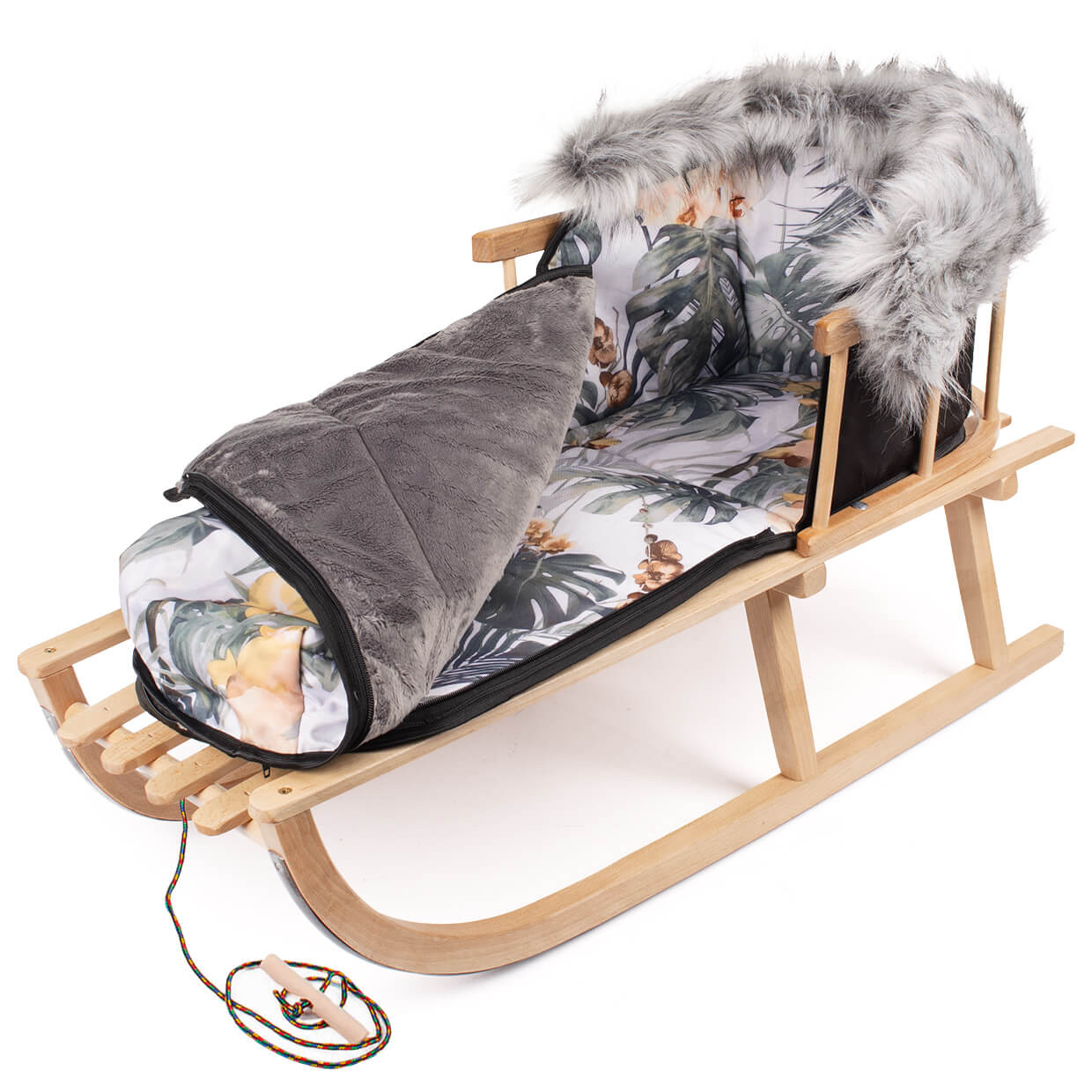 Śpiworek do sanek z polarowym wnętrzem