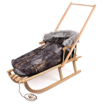 Sanki ze śpiworkiem, oparciem + śpiworek, sznurek z uchwytem zestaw