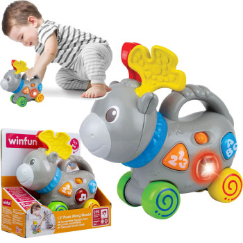 Łoś Jeżdżący Smily Play 000768 – Interaktywny łoś z dźwiękiem i światłem dla niemowląt