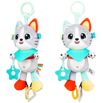 Zawieszka pluszowa dla niemowląt sensoryczna Kotek Luka Dumel Balibazoo