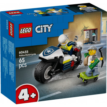 Klocki Lego Ciy Pościg na motocyklu policyjnym 60455