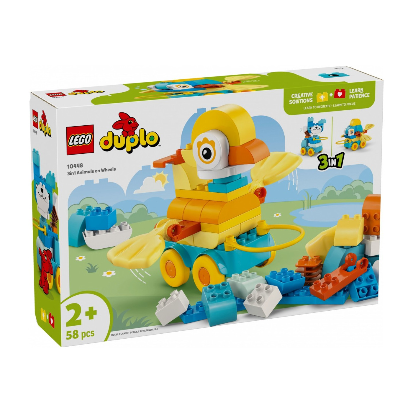 Klocki LEGO DUPLO 10448 3w1 Zwierzątka na kółkach +2