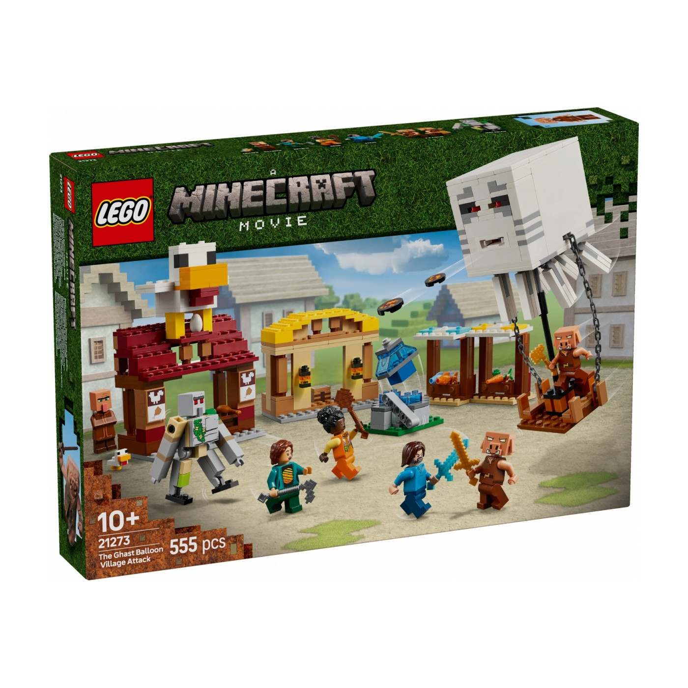 Klocki Lego Minecraft 21273 Atak balonowego Ghasta na wioskę +10 lat