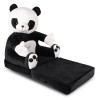 Fotelik pluszowy dla dziecka, rozkładany fotel dziecięcy - Miś pluszowy PANDA