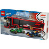 Klocki LEGO City 60445 F1 Ciężarówka z bolidami RB20 i AMR24 F1