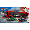 Klocki LEGO City 60445 F1 Ciężarówka z bolidami RB20 i AMR24 F1