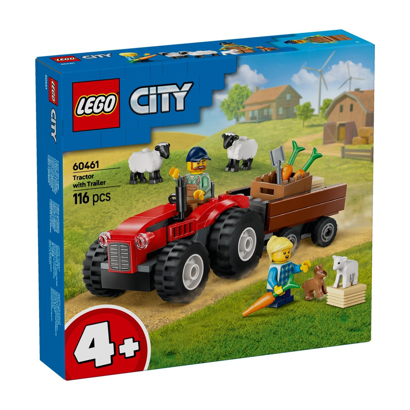 Klocki LEGO City 60461 Czerwony traktor z przyczepą i owcą