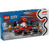 Klocki LEGO City 60443 F1 Pit stop i mechanicy z bolidem Ferrari