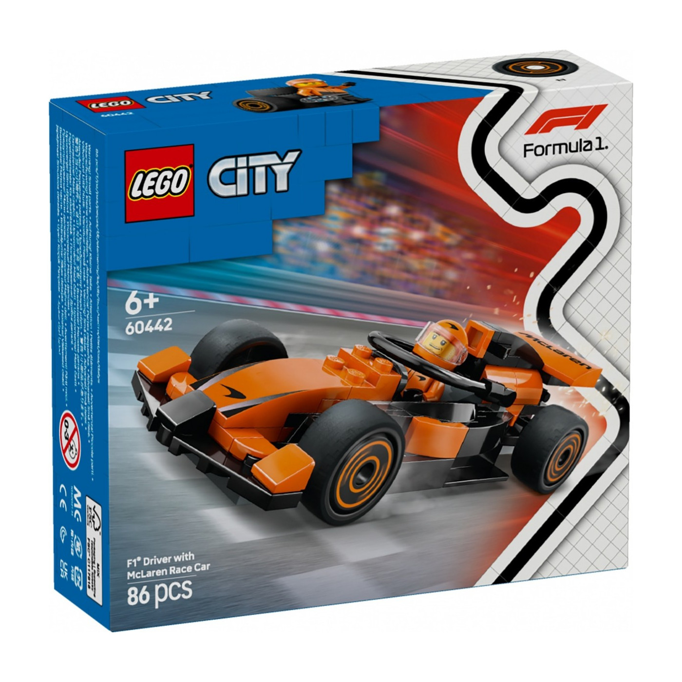 Klocki LEGO City 60442 F1 Kierowca i bolid McLaren