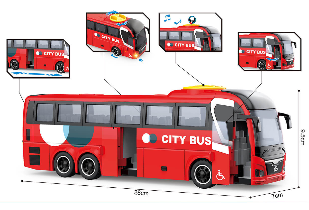 Zabawkowy autobus dla dziecka zabawka z dźwiękiem