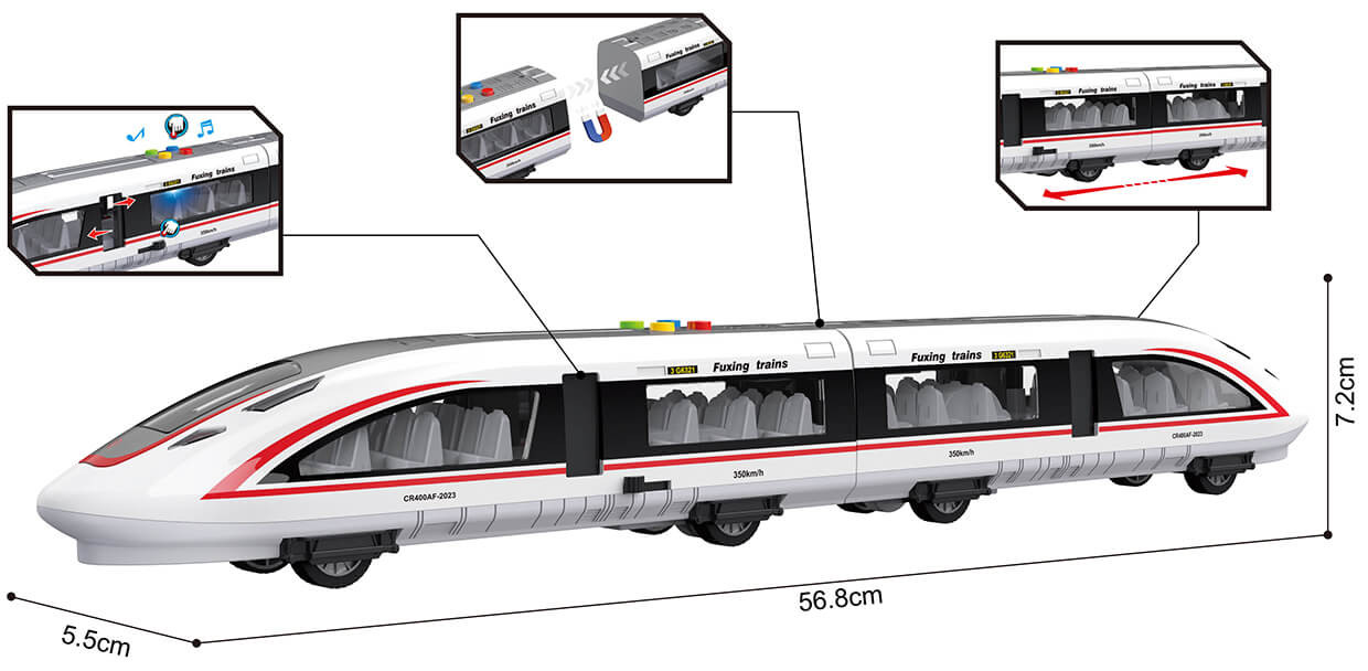 Tramwaj zabawka dla dziecka na magnes