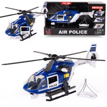 Helikopter policyjny światła i dźwięki 1:14 –  zabawka dla dzieci na baterie