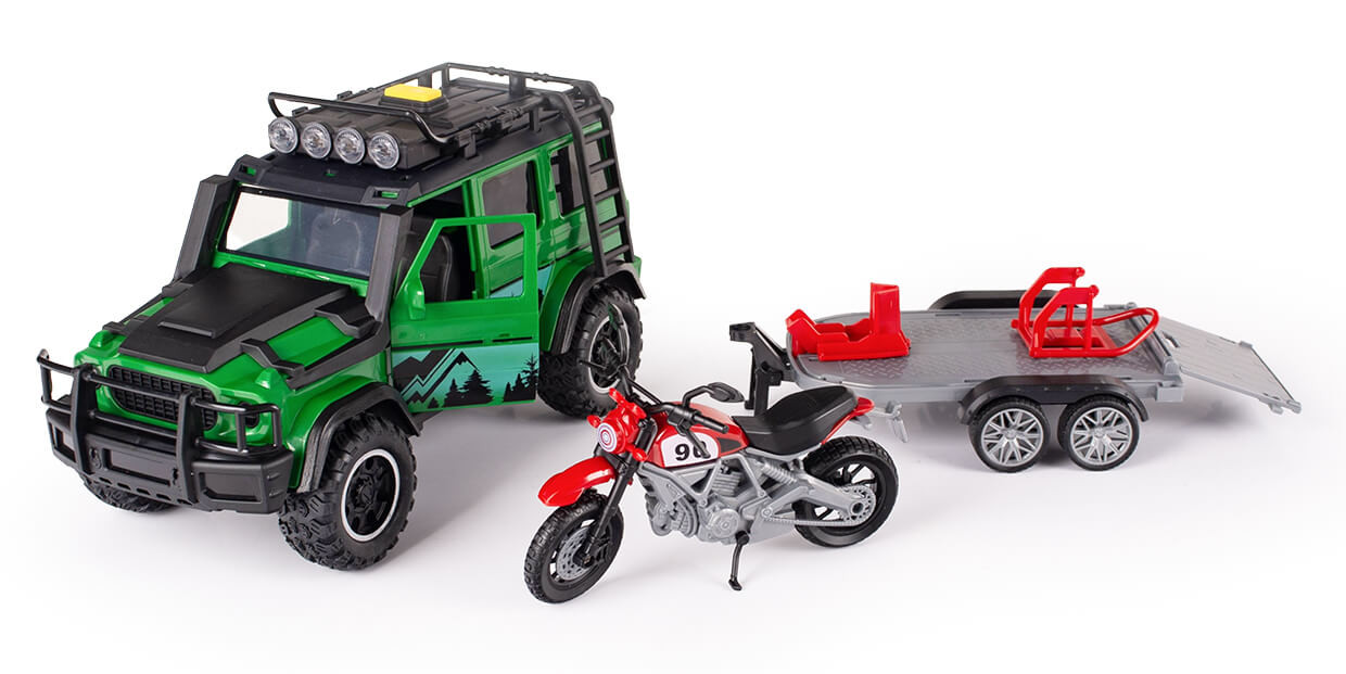 Terenówka z napędem z światłem i dźwiękiem