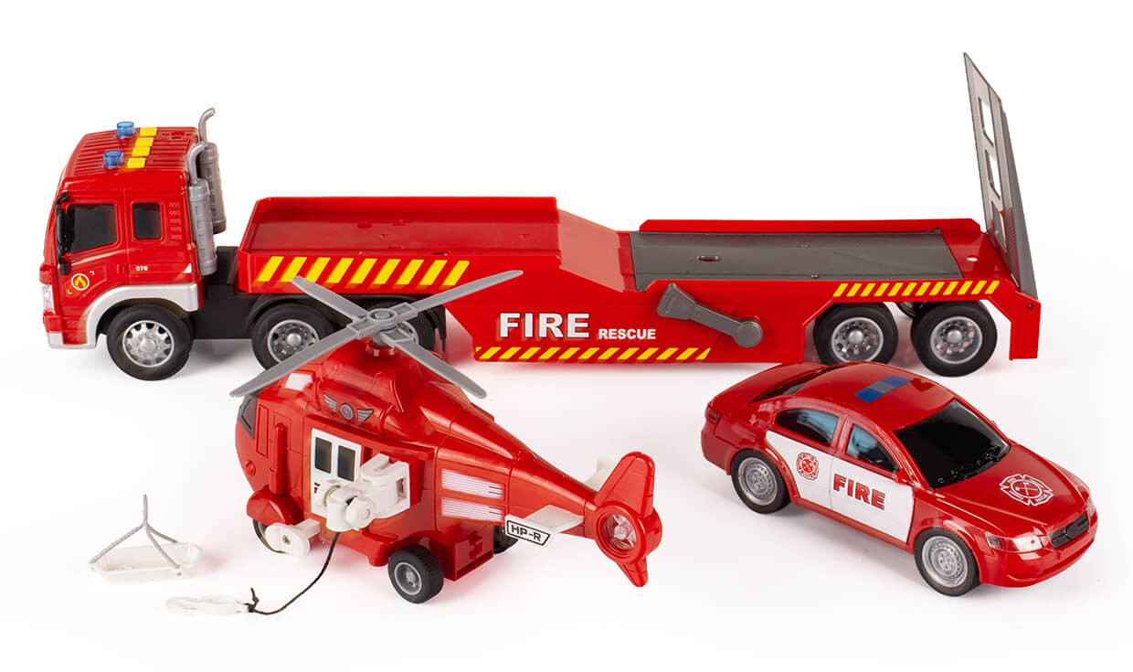 Zestaw pojazdów ratunkowych straż pożarna 