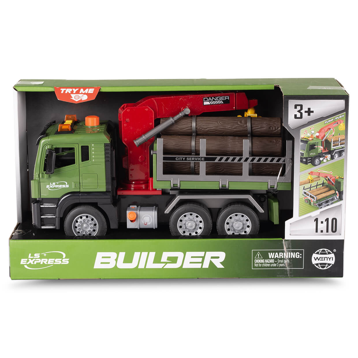 Auto transporter do drewna z HDS zabawka 