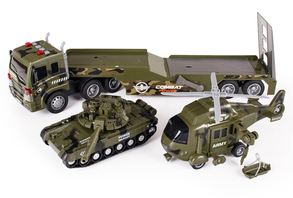 Zestaw TIR Laweta dla dziecka wojskowa