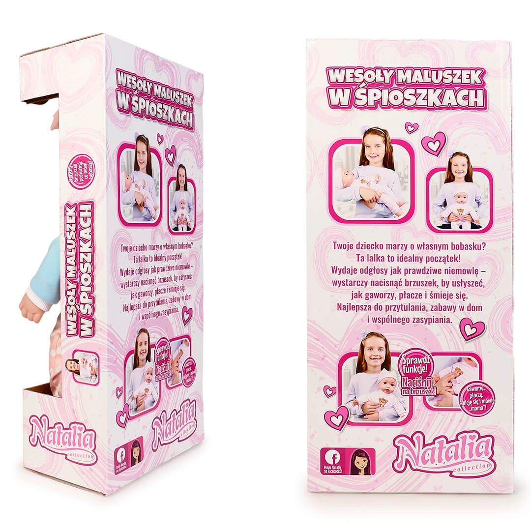 Lalka niemowlak dla dziecka z głosem po polsku