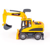 Koparka budowlana - ruchoma Łyżka, 360°, gumowe Koła - zabawka z dźwiękiem