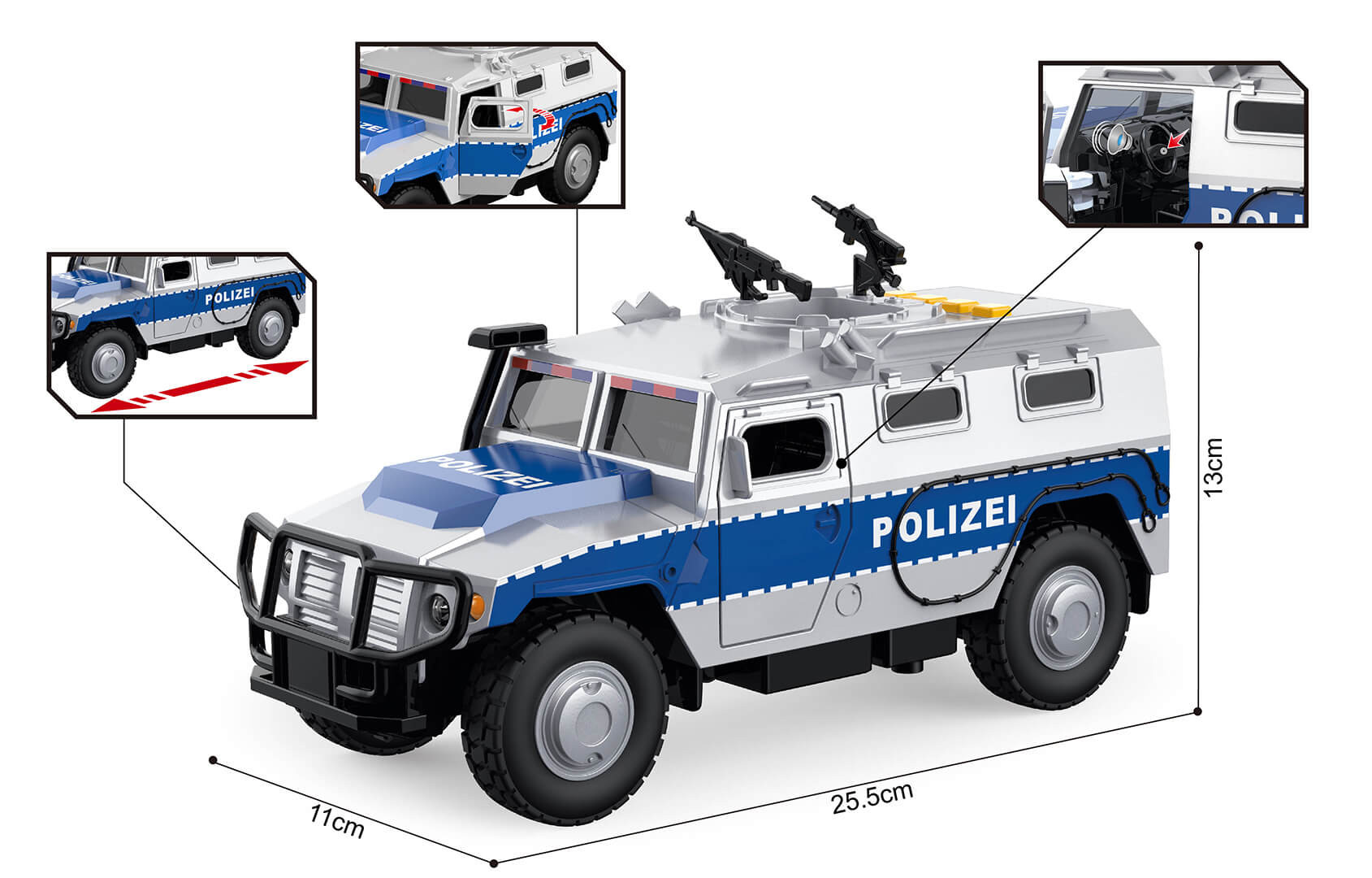 Zabawka policja dla dziecka z dźwiękami na baterie 