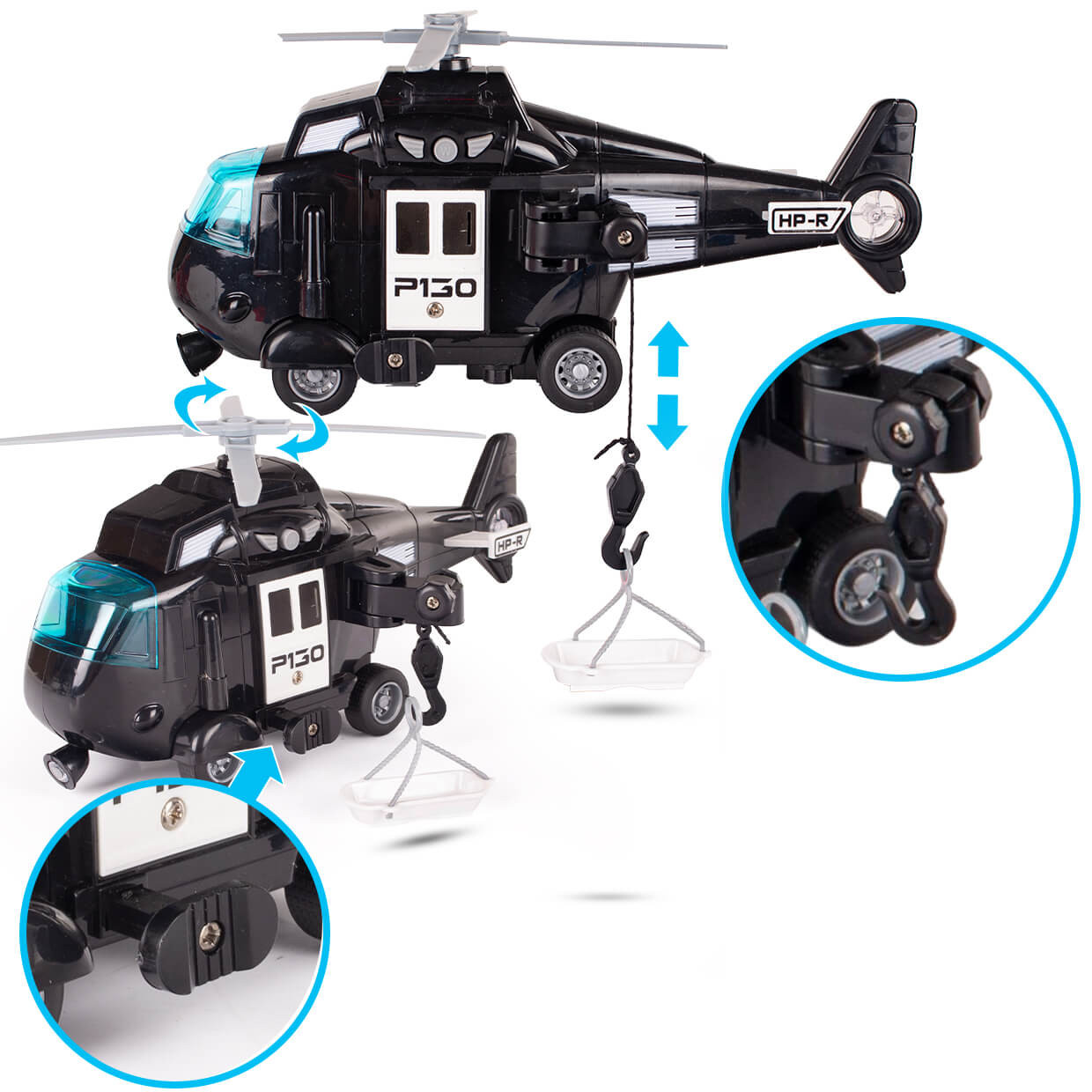 Helikopter policyjny zabawka realne funkcje 