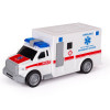 Zestaw policyjny XXL 4 el. Duży zestaw służb ratunkowych - radiowóz, helikopter, motor policyjny i karetka