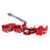Zestaw pojazdów Straż Pożarna XXL 4 el. Duży zestaw służb ratunkowych - Auto z armatką, Wóz strażacki, helikopter.