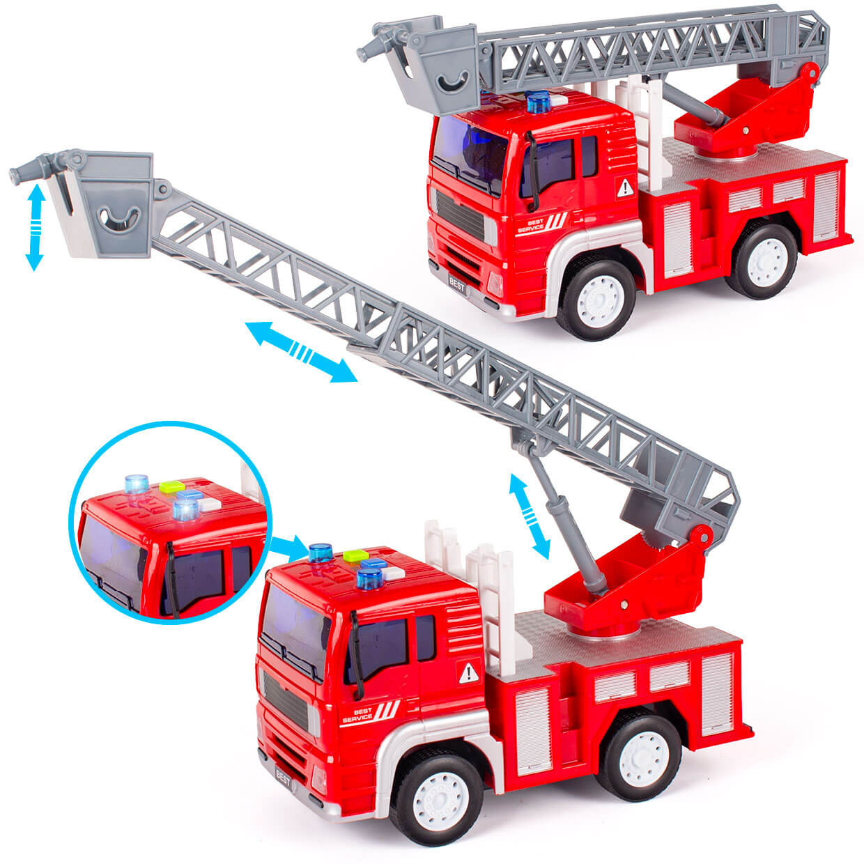 Auto strażackie z drabiną zabawka