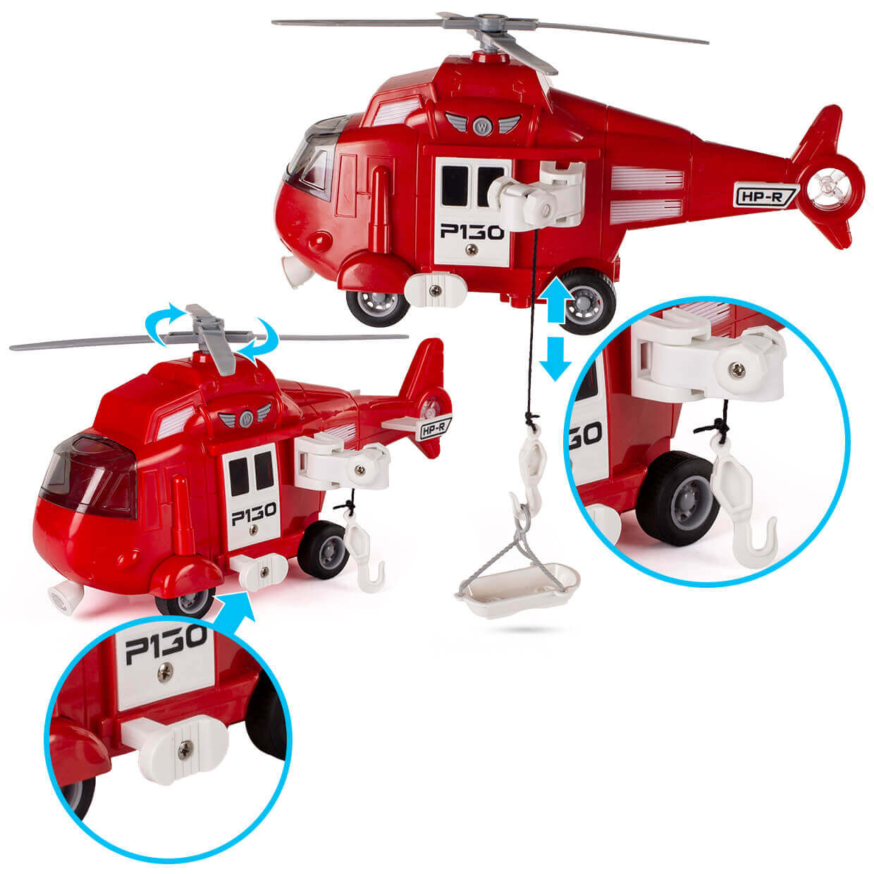 Zestaw pojazdów strażackich - helikopter ratunkowy