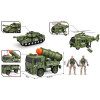 Zestaw wojskowy z pojazdami czołg, helikopter, ciężarówka z żołnierzykami 5 el.
