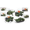 Zestaw wojskowy XXL z autami wojskowymi, czołg, helikopter Armia