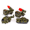 Zestaw wojskowy Pojazdy wojskowe czołg, helikopter ciężarówki 4 el. interaktywne