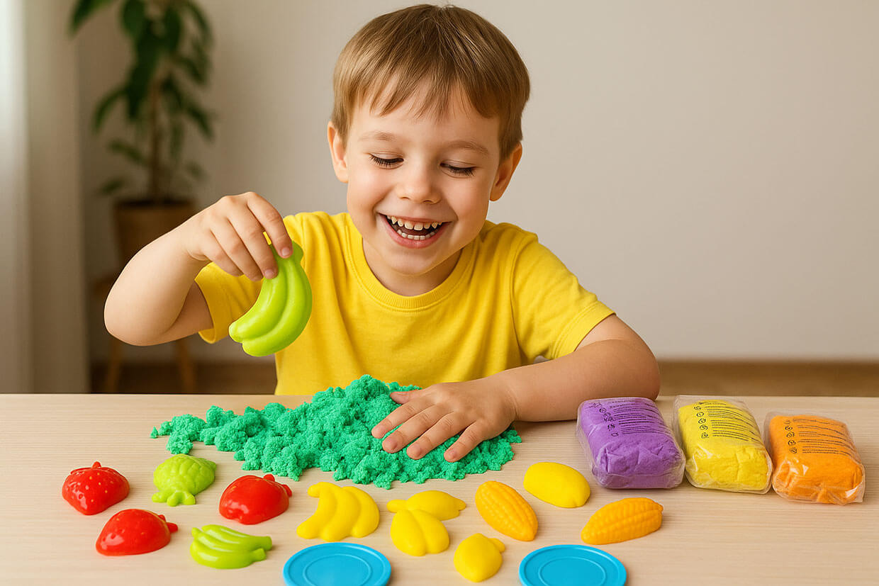 Zestaw piasek kinetyczny zestaw z foremkami