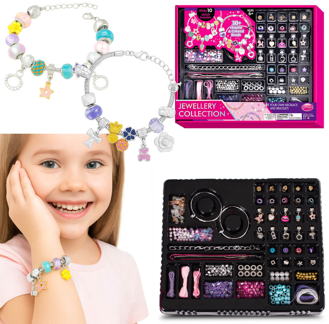 Zestaw koralików do robienia bransoletek 