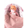 Lalka bobasek 28 cm z nosidełkiem, kocykiem i smoczkiem - zestaw dla dziewczynki
