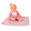 Lalka bobasek 28 cm z nosidełkiem, kocykiem i smoczkiem - zestaw dla dziewczynki