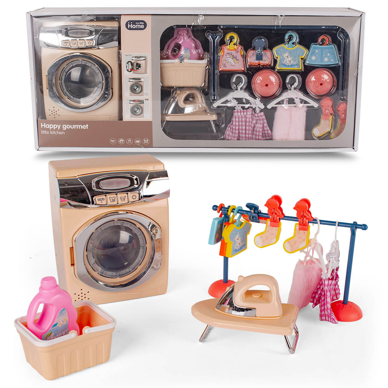 Pralka dla dziecka zestaw z akcesoriami do zabawy 