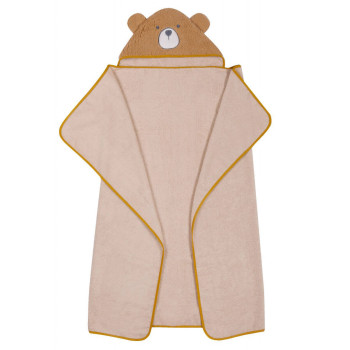 Ręcznik 120x100 cm Okrycie kąpielowe 100% bawełna Brązowy Miś