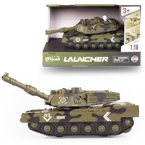 Czołg wojskowy zabawka interaktywna w wojsko armia światła i dźwięki 1:16
