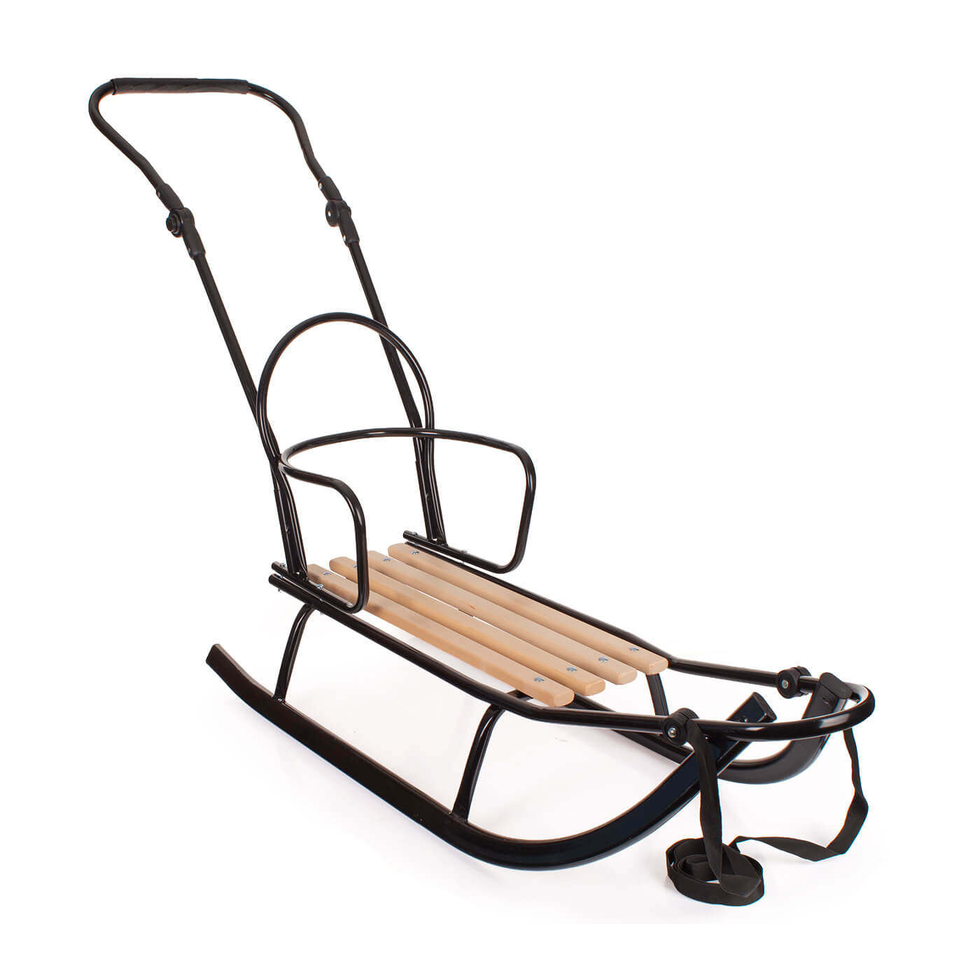 Sanki z oparciem i pchaczem dla dzieci metalowe SOLO GT DUŻE i SOLIDNE