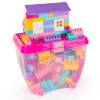 Klocki dla dziewczynki w kuferku z pokrywą do układania K2 Hemar 2+