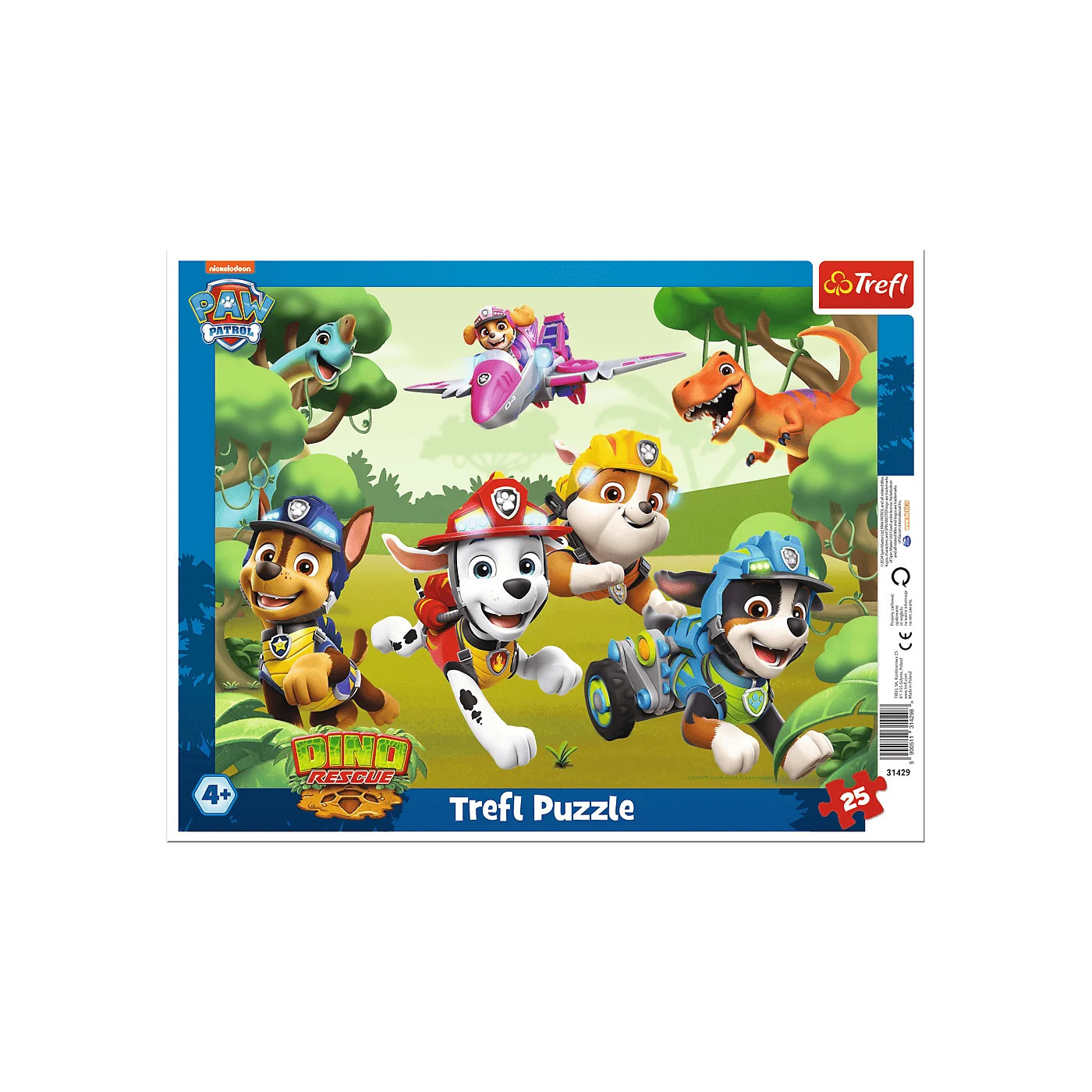 Trefl Puzzle 25 el. Ramkowe Wyczynowe triki piesków, puzzle z motywem Psi Patrol 4+