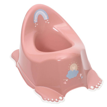 Nocnik antypoślizgowy grający z pozytywką Meteo Tęcza Tega | Różowy