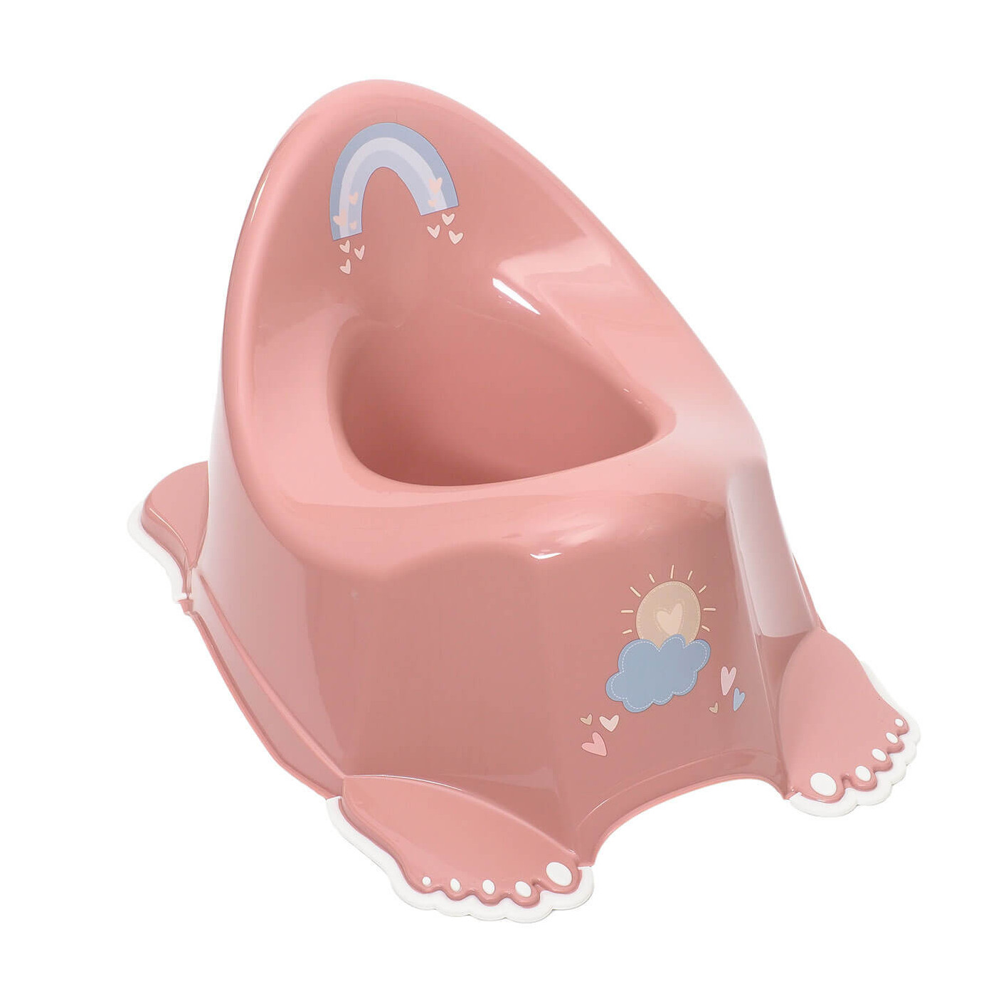 Nocnik antypoślizgowy grający z pozytywką Meteo Tęcza Tega | Różowy