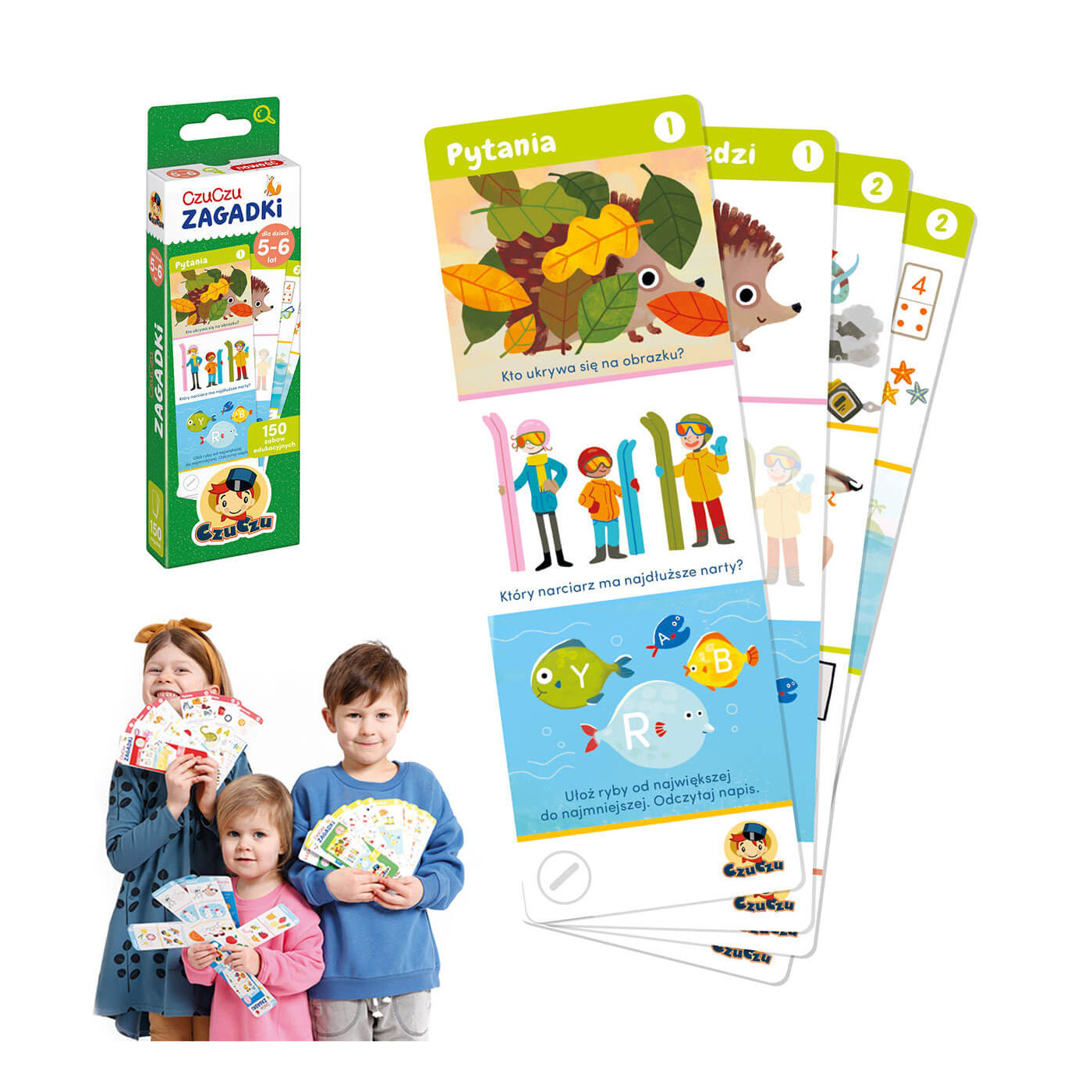 Zagadki CzuCzu 5-6  lat – Edukacyjna książeczka dla dziecka z 150 zagadkami Quiz