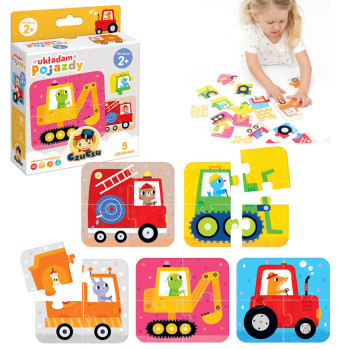 CzuCzu Pierwsze puzzle Układam pojazdy 2+ – puzzle edukacyjne dla dzieci od 2 lat