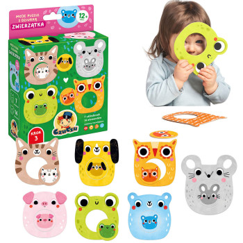 Puzzle z dziurką Zwierzątka CzuCzu 12 m+ – Pierwsze puzzle dla maluszka od roku