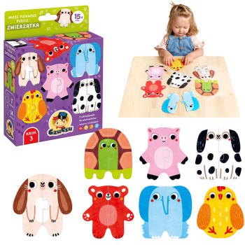 Puzzle Zwierzęta  CzuCzu 15 m+ – Pierwsze puzzle edukacyjne dla maluszka