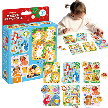 Puzzle Myszka i przyjaciele CzuCzu – Pierwsze puzzle 4 el. dla maluszka - 6 obrazków od 2 lat
