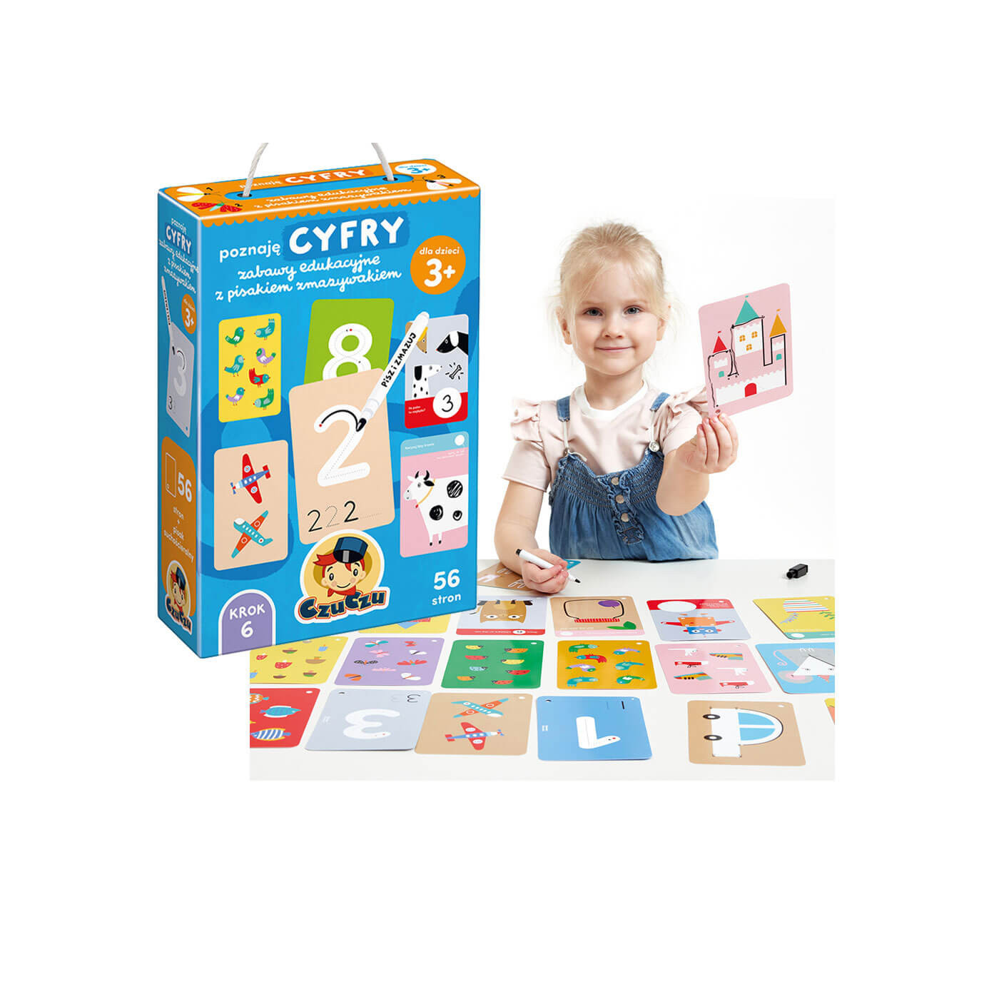 Książeczka edukacyjna Poznaję cyfry – CzuCzu z pisakiem suchościeralnym