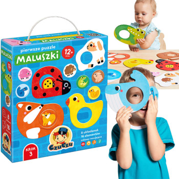 CzuCzu Pierwsze puzzle Maluszki – edukacyjne puzzle 2 el. od 12m-ca